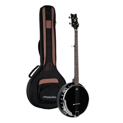 Ortega OBJ250-SBK Raven Series Mahogany Neck 5-String Resonator Banjo w/Gig Bag image 1
