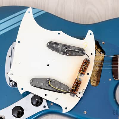 1970 Fender Competition Mustang Competition Burgundy + Headstock, Short Scale Vintage Guitar, 100% Original w/ Case image 21