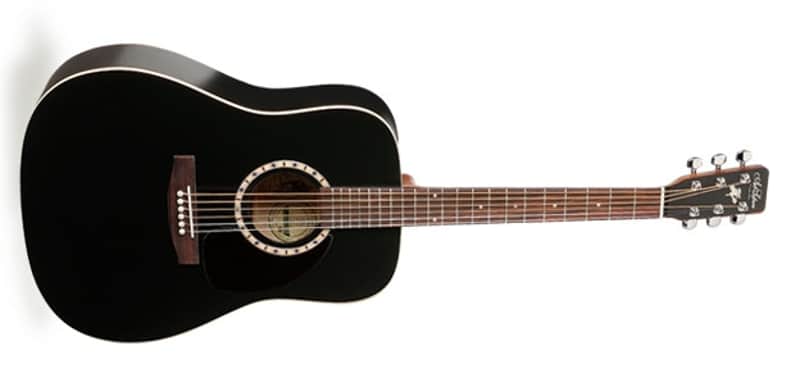 Art & Lutherie Cedar Black Dreadnaught Acoustic Guitar 013876 image 1