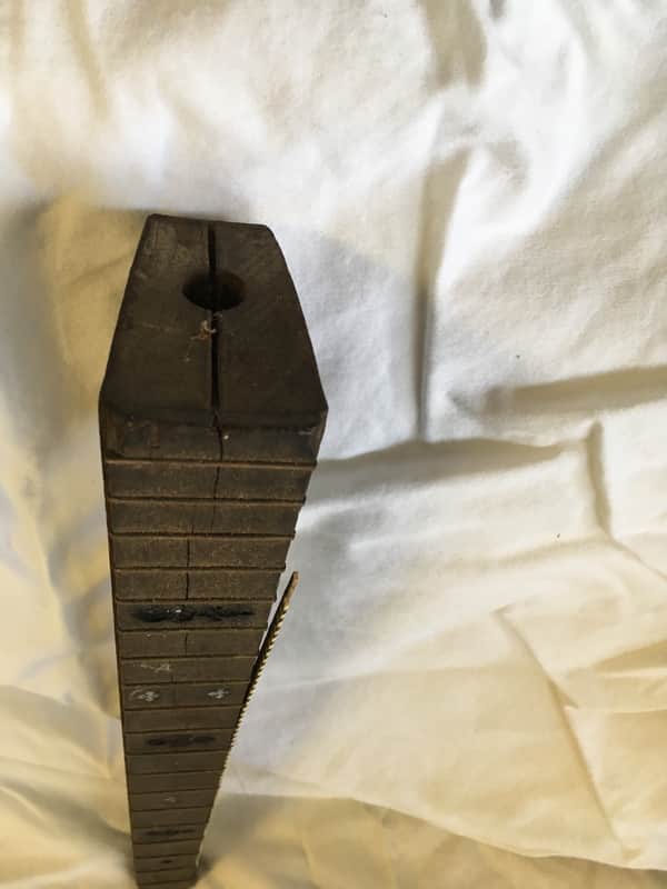 Vintage banjo neck piece Unknown 1920's Mahogany image 1