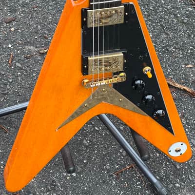 2017 Epiphone Limited Edition Joe Bonamassa 1958 Amos Arthur Korina Flying V W/OHSC image 3