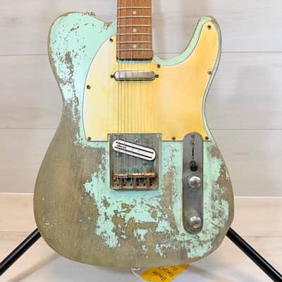 Uknown Telecaster Relic Partscaster Electric Guitar w/ DiMarzio Tone Zone T & Hard Case image 2