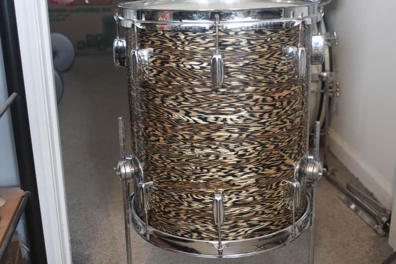 Rogers Holiday 1963 - Black Onyx 16" deep x 14" round Floor tom image 1