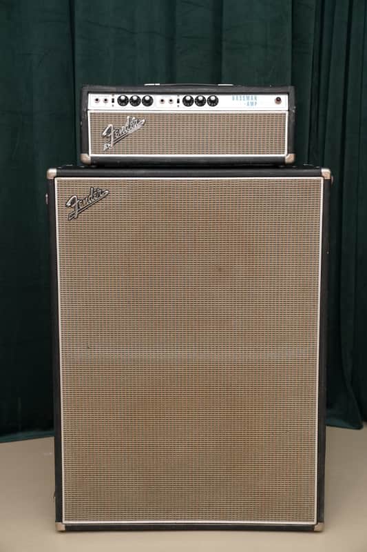 1969 Fender Bassman "Drip Edge" 2-Channel 50-Watt Guitar Amp Head & Cabinet image 1