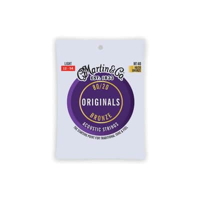 Martin M140 Acoustic 80/20 Bronze Guitar Strings - Light .012-.054 image 1