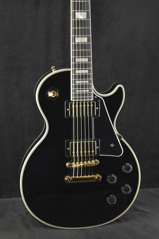 Mint Epiphone IGC Les Paul Custom Ebony w/ Hardshell Case image 1