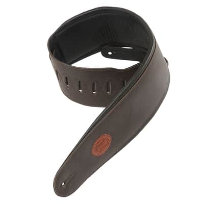 Levy's 4 1/2" Wide Dark Brown Garment Leather Bass Strap image 3