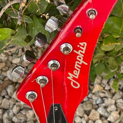 Vintage Memphis A2RT Guitar 80s - Red image 2