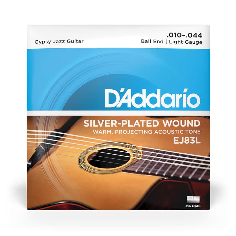 5 Sets D'Addario EJ83L Gypsy Jazz Acoustic Guitar Strings Django Ball End Light 10-44 image 1