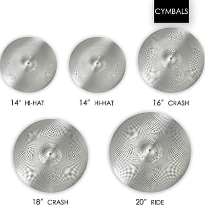 Low Volume Cymbal Quiet Tone Mute Cymbal set 14"hihat 16"Crash 18"crash 20"ride image 10