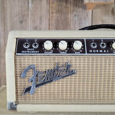 Fender Bassman 6G6-B Head & Cabinet 1962 2x12 Cabinet, Very Good - Blonde image 9