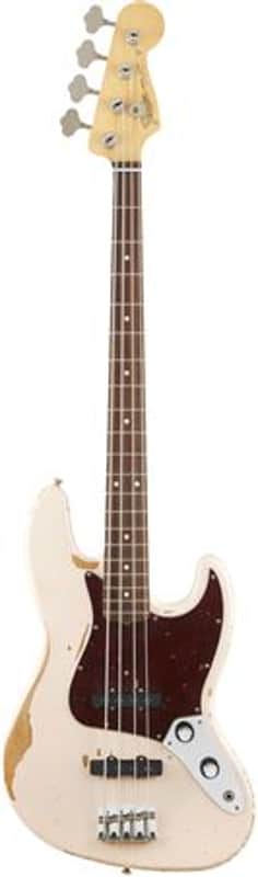 Fender Flea Jazz Bass Roadworn Shell Pink W/B image 1