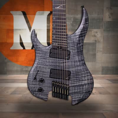 Legator Ghost G7FSSL 7 String Left Hand Electric Guitar - Black Flame (G7FSSL-BLK) image 1