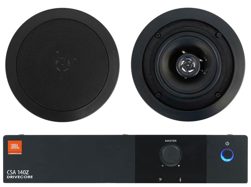 JBL CSA 140Z Commercial 70v Amplifier+(2) 5.25" Black Ceiling Speakers CSA140Z image 1