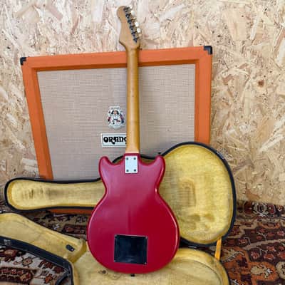 Vintage 1960s Hofner Colorama 2 II Red Solid Whammy Electric Guitar w/ Case image 11