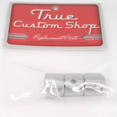 True Custom Shop® 3 Pack Brass Chrome Dome Knobs w/h Set Screw for Fender P Bass Precision Bass image 3