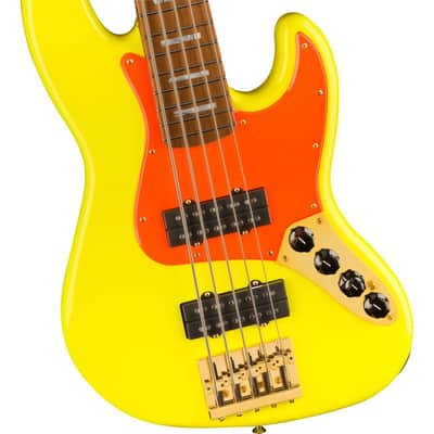 Fender MonoNeon Jazz Bass V Maple Fingerboard Neon Yellow 021 image 21