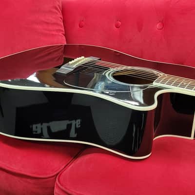 Takamine  EF341CE Acoustic Electric With Case  Black 1999 image 12
