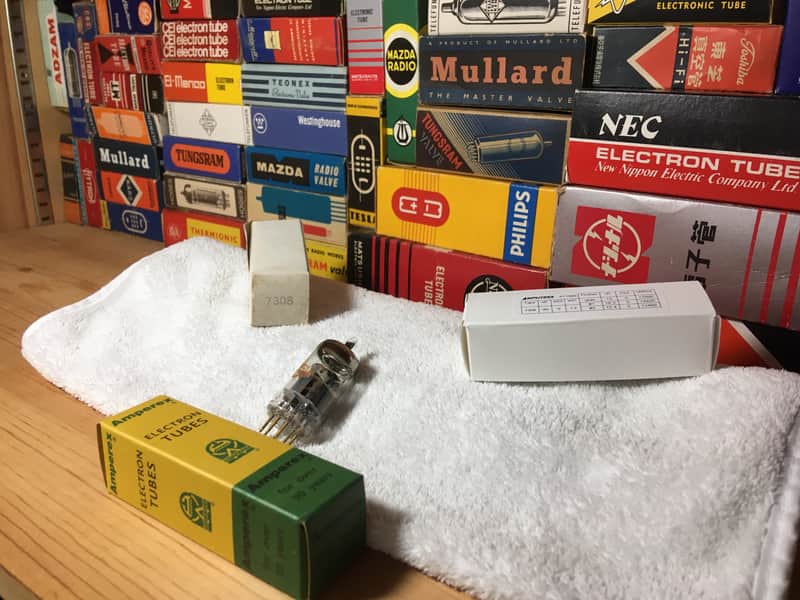 NOS 1967 OrangeGlobe Amperex 7308 USA ~ Premium Upgraded 6922 6DJ8 ~ OE Box + Amplitrex Digitial Tested ~ Expansive Tone Transparent Detail Warm Bass HolyGrail ~ Rode K2 NTK Vocals image 1