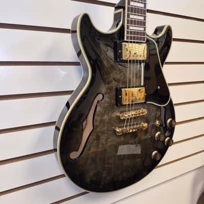 Ibanez AM93 TKS 5B-01 Trans Black Semi-Hollow Electric Guitar image 2