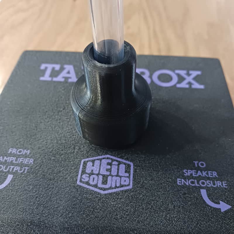 Black talk box tube adapter for 1/2" OD tube to a 1 3/8"-18 threaded driver image 1