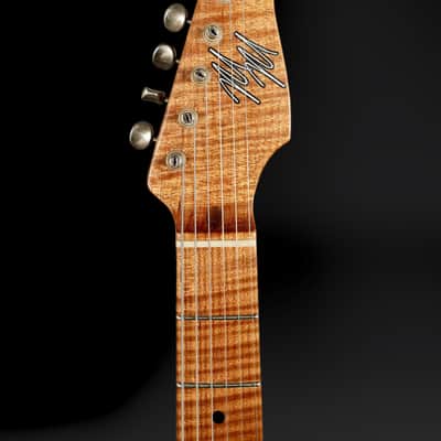 Mario Martin S-Style 2021 - 3-Tone Sunburst. AAA Flame Roasted Maple / Arcane Pickups image 10