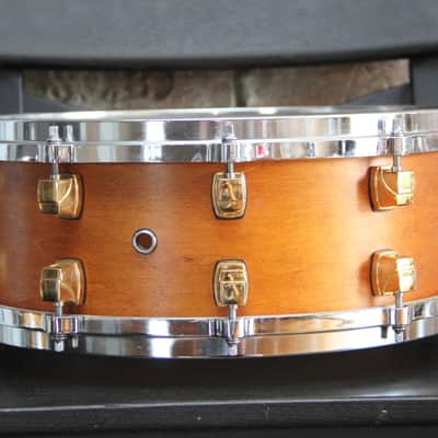 Yamaha Maple Custom - natural vintage 5.5x14" snare drum image 11