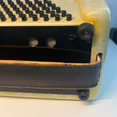 Contello Accordion 60’s in Pearl with Case Made In Italy image 13