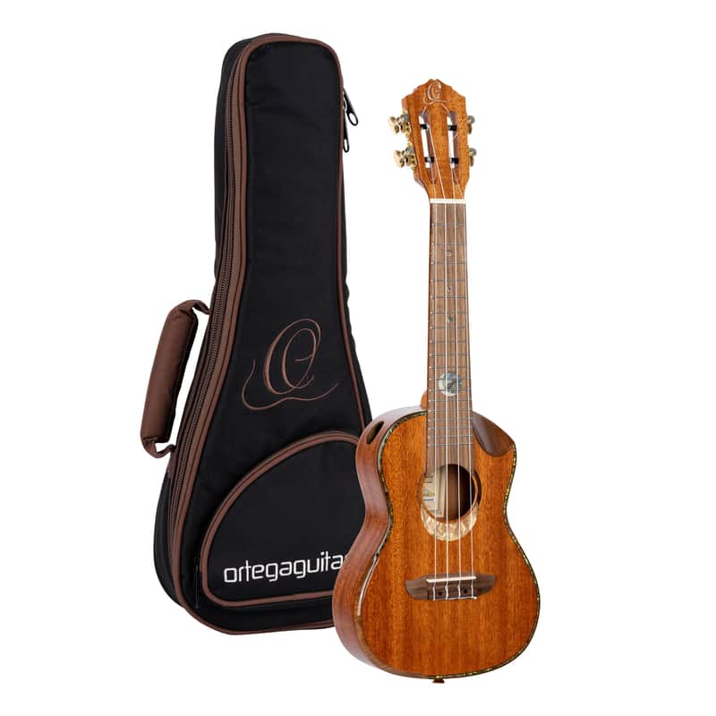 Ortega ECLIPSE-CC4 Custom Built Series Solid Mahogany Top Okoume Neck 4-String Concert Ukulele w/Gig Bag image 1