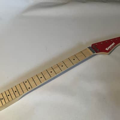 2020's Kramer Pacer Classic Series Beak Guitar Neck Floyd Ready 22 Fret Maple Board (Red Headstock)