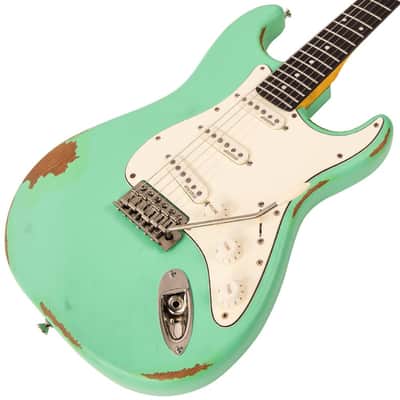 Vintage V6 ICON Electric Guitar ~ Distressed Ventura Green image 3