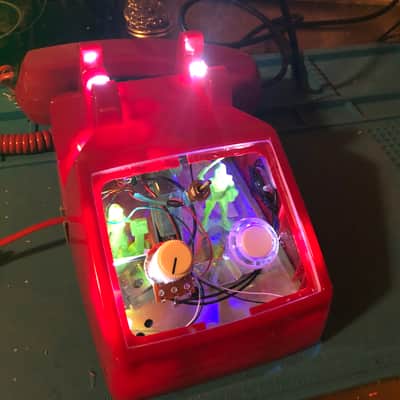 Astrophone 9000 circuit bent RED telephone microphone. Mic in mouthpiece! Watch VIDEO! image 3