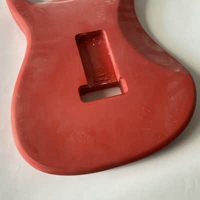 Red HSS Basswood Guitar Double Cutaway Body image 3