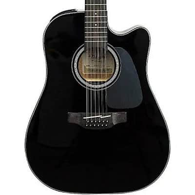 Takamine G Series GD30CE-12 Dreadnought 12-String Acoustic-Electric Guitar Black image 2