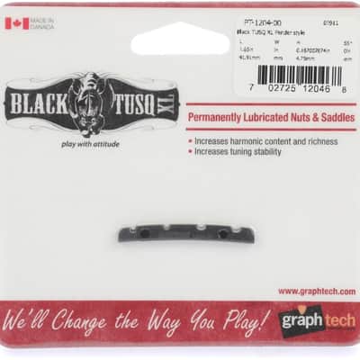 Graph Tech PT-1204-00 Black TUSQ XL Fender 4-string Precision Bass-Style Nut image 2