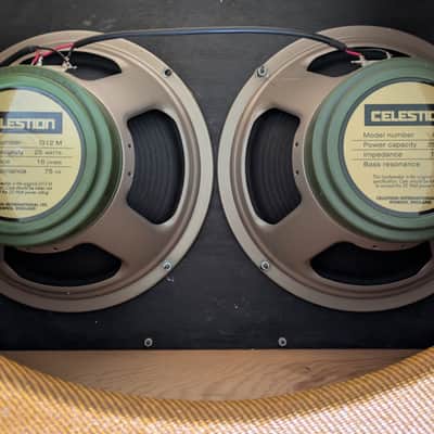 Tweed cabinet Celestion G 12 M GREENBACKS made in UK England for Victoria tweed Fender image 4