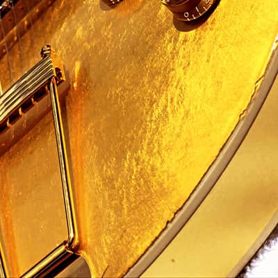 24k Gold Semi hollow electric guitar image 2
