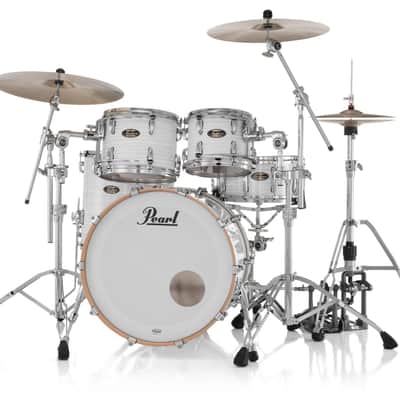 Pearl Masters Maple Gum 4-Piece Shell Pack "XESP" - 22" Bass Drum WHITE ICE SWIRL image 4