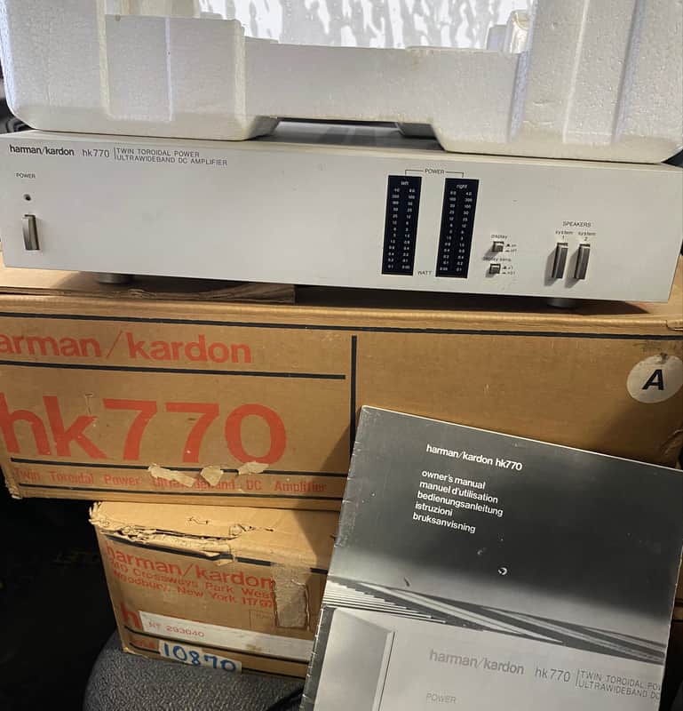 Harman Kardon HK 770 amplifier plus box