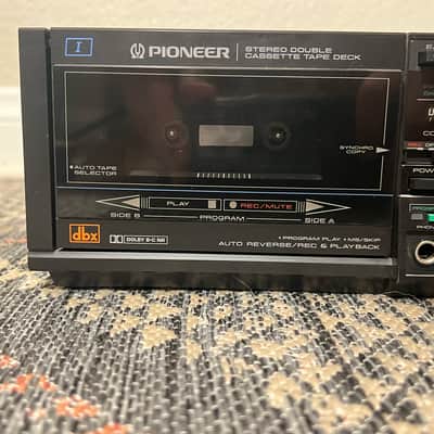 Vintage Pioneer CT-V70 Dual Cassette Deck 1986 - Black image 3