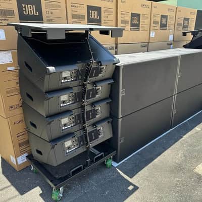 (4)JBL SRX910LA Dual 10" Powered Line Array Loudspeaker W/(2) SRX928S Subs (THS) image 16