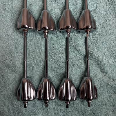 Yamaha Lot of 8 Bass Drum Claws + Tension Rods - 5” 90s - Chrome image 1