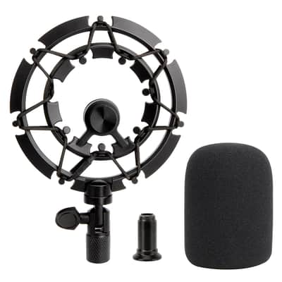 Razer Seiren X Shock Mount With Pop Filter Matching Mic Boom Arm Stand, Compatible For Razer Seiren X Microphone image 1