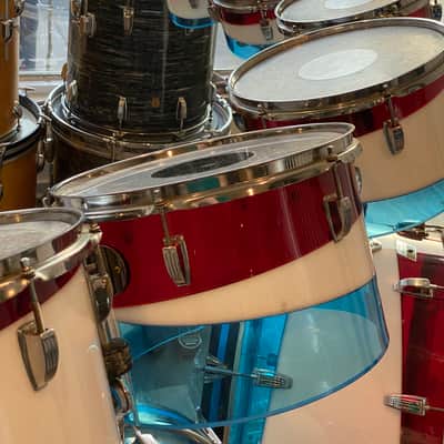 Ludwig Vistalite Octaplus 1976 Pattern D Red, White, and Blue image 4