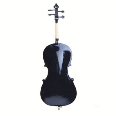 🎅🎄 For Pros and Beginners! Jet Black Cello +Case/Bag +Bow +Wax! image 6