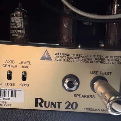 Friedman RunT 20 1x12 Tube Combo Amp Celestion Creamback G12MExcellent Condition image 5