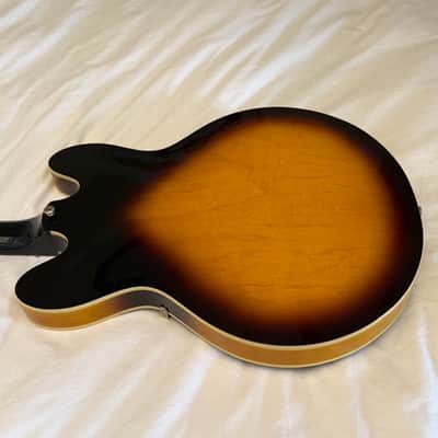 2004 Epiphone Dot Deluxe Flame Top - Made in Korea (MIK) - Vintage Sunburst - Free Pro Setup image 11