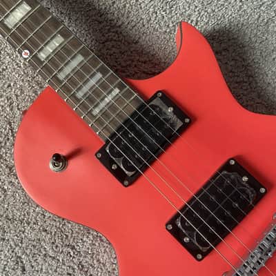 Xavier Matte Pink Single Cut Electric Guitar, Mahogany Body, Maple Neck, Rosewood Fingerboard image 2