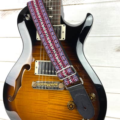 Walker & Williams H-19-M Vintage Series Strap Red, Blue & Cream Yucatan Style Weave image 2