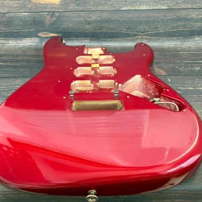 80s FERNANDES FST-65 Stratocaster Type Alder Body Candy Apple Red Made in Japan image 8